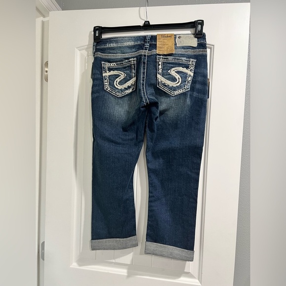 NEW‎ NWT Tuesday Capri silver Jeans 29 - Picture 2 of 10